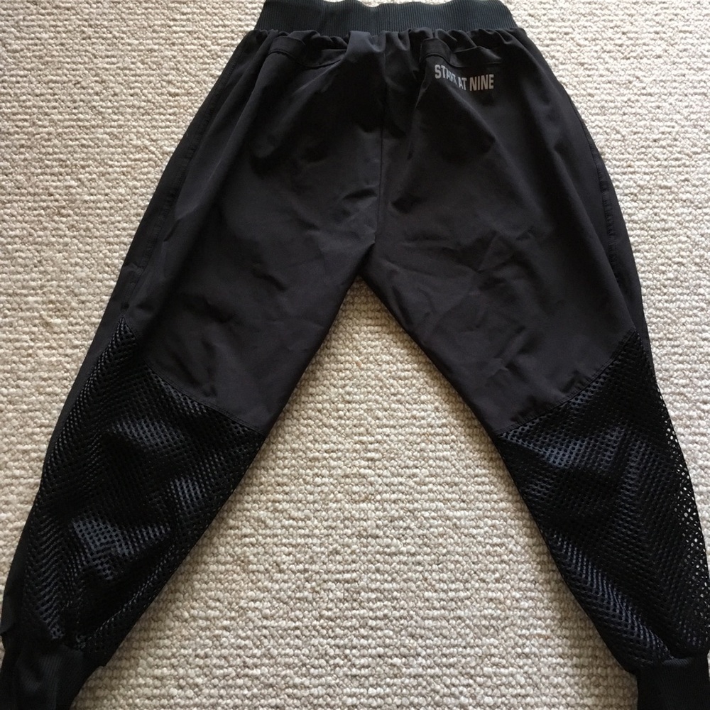 Black Mesh Joggers